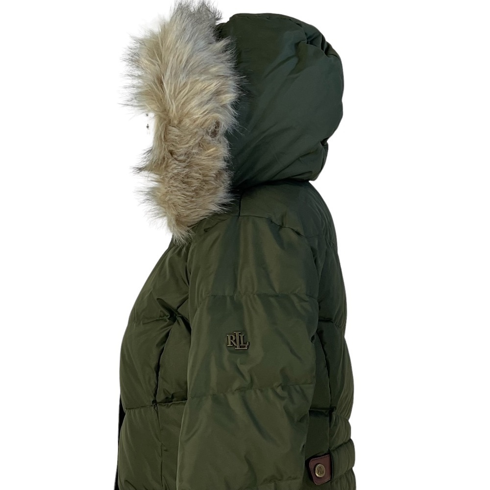 Lauren RALPH LAUREN FAUX FUR LINED HOODED DOWN PUFFER COAT STYLE # 24658 NWT - Picture 5 of 16